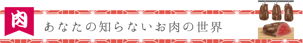 あなたの知らないお肉の世界